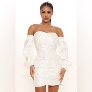 Fashion Nova Halie Ruched Mini Dress